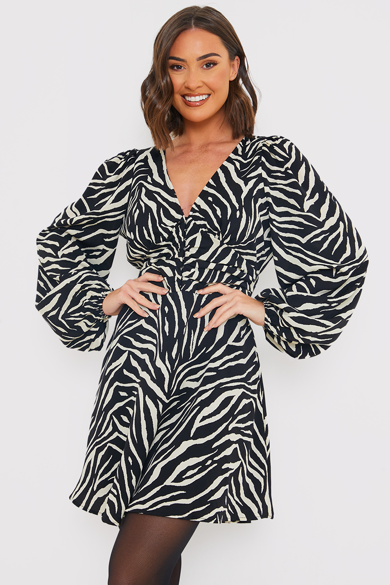 Zebra Woven Mini Dress